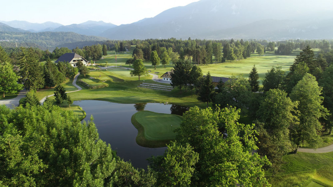 225 10th hole aerial on the Kings Course Royal Bled